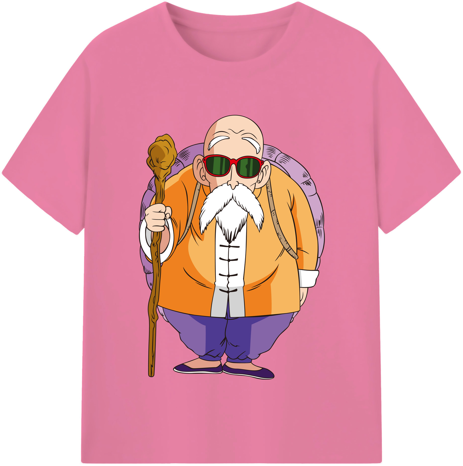 （画像用） ドラゴンボール 亀仙人（かめせんにん） DRAGON BALL Master Roshi Kame Sennin 綿100％半袖Tシャツ（フロントプリント）